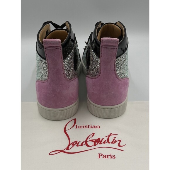 CHRISTIAN LOUBOUTIN Louis Strass Sneakers Pink High Swarovski Size 43 EU, 10 US main image 8